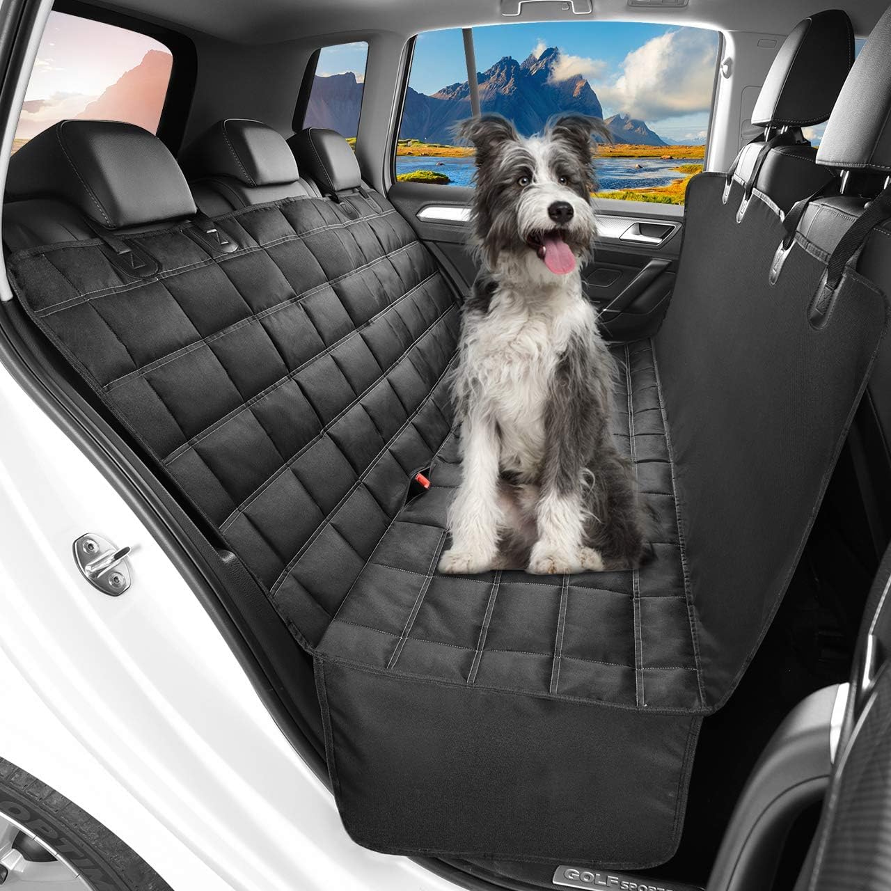 Dog Car Seat Cover 4 in 1 100 Waterproof Dog Car Hammock for Car Bac MPOW