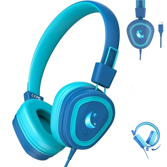Mpow Wired Kids Headphones for School USB Type C Kids Headphone with MPOW
