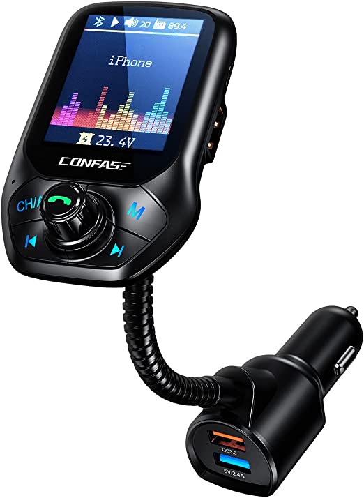 Cheap Bluetooth FM Transmitter For Car Stronger Dual Mics Deep Bass Sound  48W PD&QC3.0 Car Charger Bluetooth Adapter