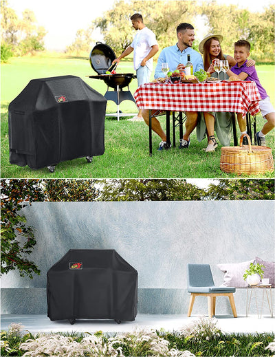 600D BBQ Grill Cover 64 Inch, Heavy Duty Waterproof Gas Grill Covers, Special Fade & Wind Resistant Barbecue Cover Fits