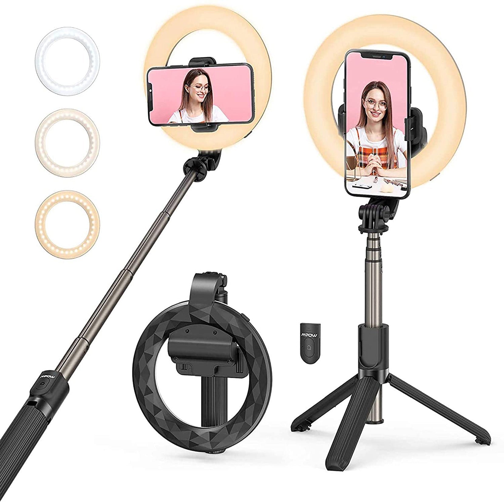 Stand Target Selfie Ring Light Bower® Selfie Ring Light Studio