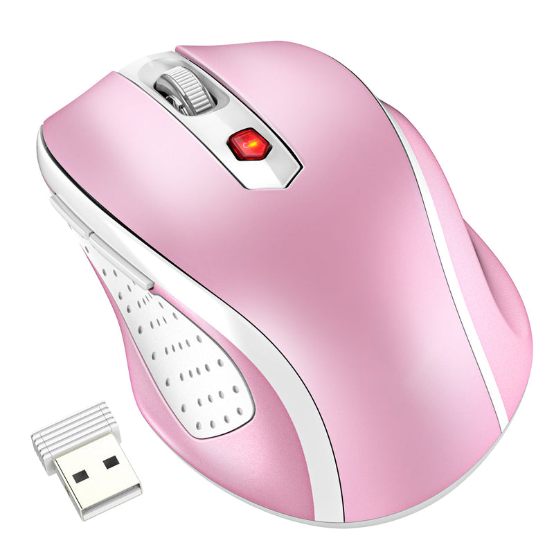 2.4G Wireless Portable Mobile Mouse Optical Mice -Pink
