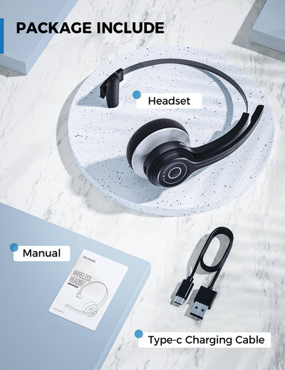 Mpow HC7 Bluetooth Trucker Headsets with Microphone