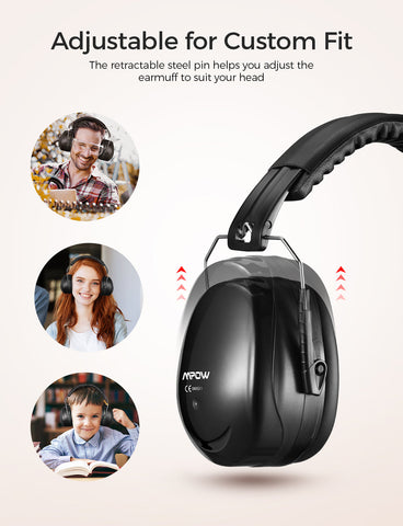 [wholesale: $4.8-$8 /piece] MPOW HP056B Noise Reduction Safety Ear Muff with a Carrying Bag