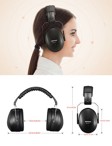 [wholesale: $6-$11.5 /piece] MPOW HP056B Noise Reduction Safety Ear Muff with a Carrying Bag