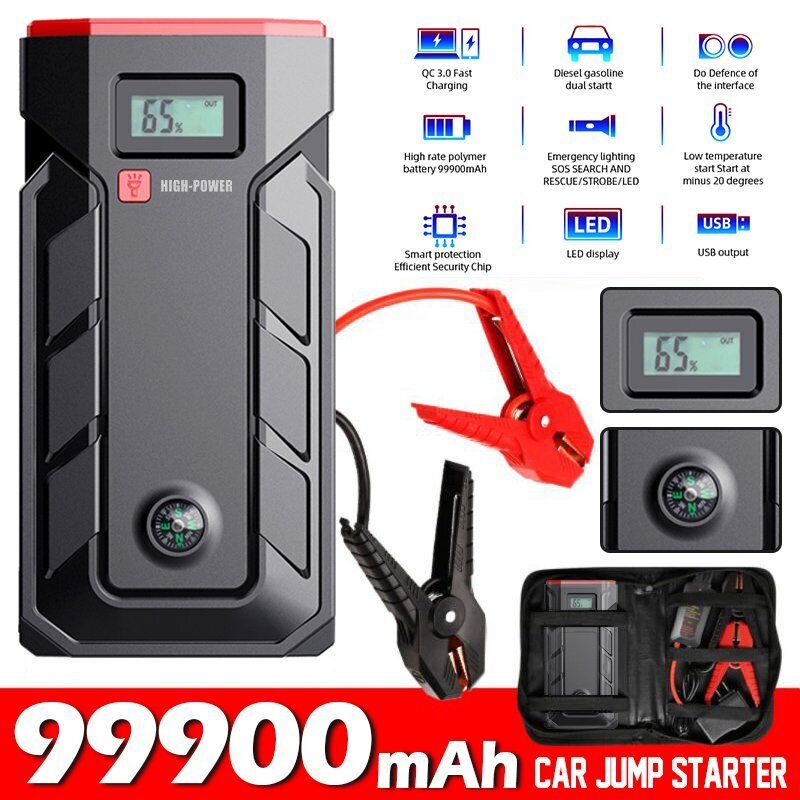 99900mAh Car Jump Starter Booster Jumper Box Power Bank Battery Charge –  MPOW