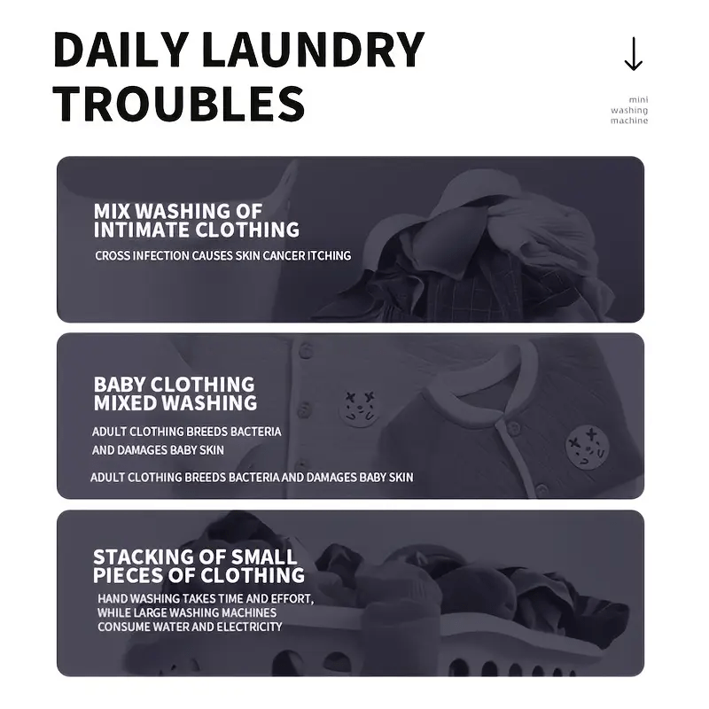Mpow Folding Washing Machine - Portable Purple/Green