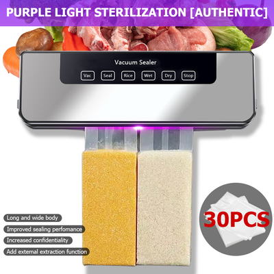 Mpow Vacuum Sealer, Silver + Black ABS, 120W Power, Holds 30 Vacuum Bags, Australian Plug, Perfect for Food Preservation