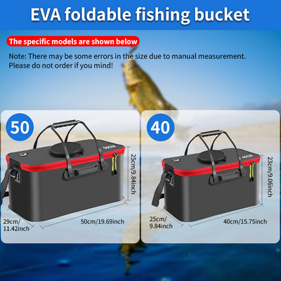Mpow Foldable EVA Fishing Bucket + Rechargeable Oxygen Pump: Keeps Live Bait Fresh, Leakproof, Durable, and Multi-Purpose Portable Outdoor Fishing Tool