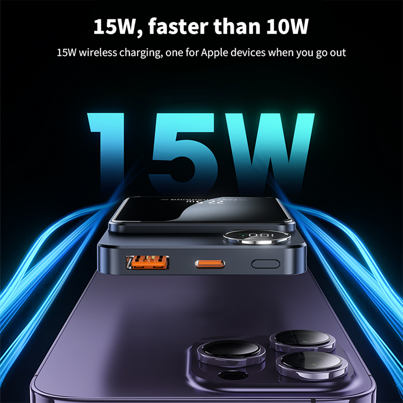 Mpow Mag-Safe Wireless Charger 10000mAh 25W PD Fast Charging 22.5W Wireless Output Multiple Colors Available Digital Display Portable