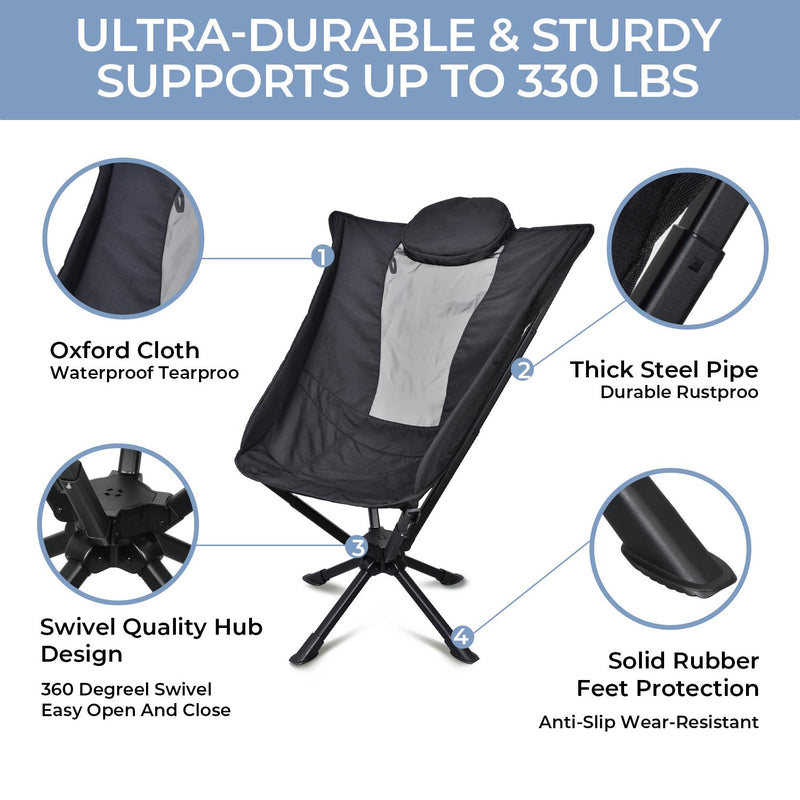 Mpow High-Back Swiveling Moon Chair