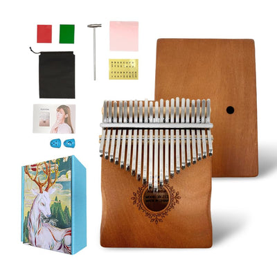 Mpow Premium Mahogany Thumb Piano - Ethereal Sound, Portable Gift Box, Thoughtfully Selected, Creative Birthday and Holiday Gift
