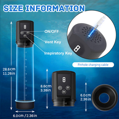 Mpow 2-in-1 Rechargeable Fully Automatic Pump Stress Relief Personal Massager - Designed for Men