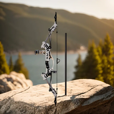 Mpow 16.5-inch compound bow with 8 arrows