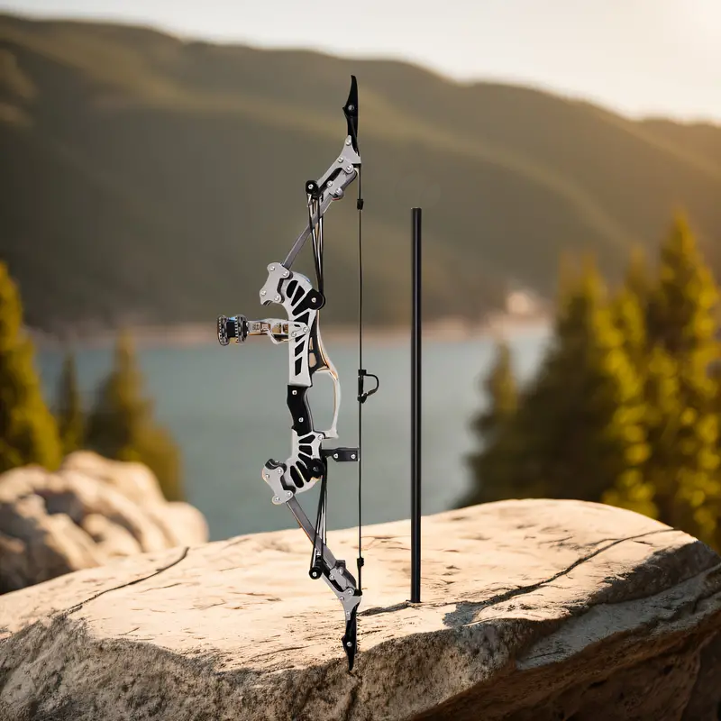 Mpow 16.5-inch compound bow with 8 arrows
