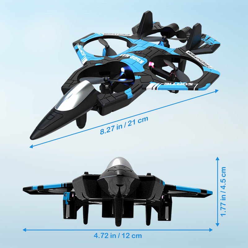 Mpow Toy Drone with 3.7V 500mAh Battery (40-Minute Fast Charge), 50-70m Remote Control/Flight Altitude, Throw, Roll, and Hold Altitude Function, and 2.4GHz Signal Support
