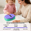 MPOW Cordless Electric Lunch Box, Heated Lunch Box for Kids, Battery Powered with Automatic Scheduled Heating - 2 Compartments & 2 Temperature Zones (Violet Purple)
