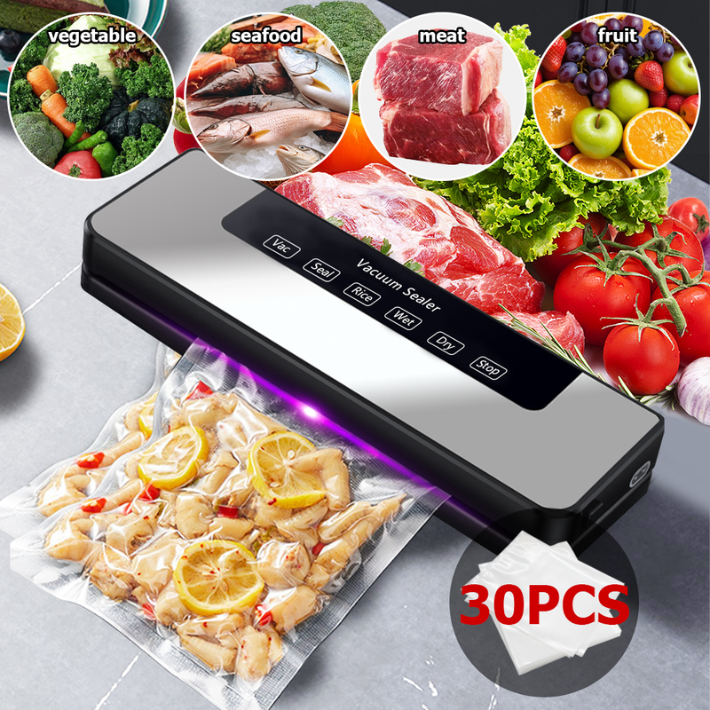 Mpow Vacuum Sealer, Silver + Black ABS, 120W Power, Holds 30 Vacuum Bags, Australian Plug, Perfect for Food Preservation