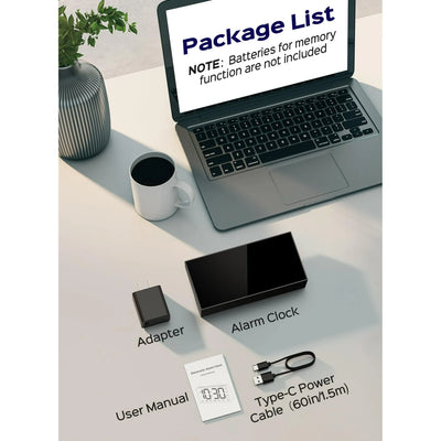 Mpow Wireless Sync Time Digital Alarm Clocks for Bedrooms, Digital Clock with 4 Level Brightness + Off, Dual Customizable Alarms, USB Port, Power-Off Memory, Snooze, 12/24H/DST, Bedside Clock