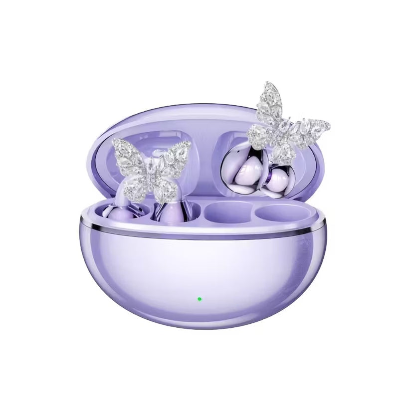 Mpow Detachable Crystal Ear Clip Earphones with Open-Back Bluetooth 5.4. A Fashionable Gift for Women with Ultra-Comfortable Wear