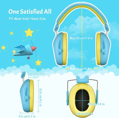 Noise Cancelling Headphones for Kids, SNR 28dB Kids Ear Protection Earmuffs for Autism, Toddler, Adjustable Ear Muffs for Noise Reduction Kids for Monster Truck, Concerts, Air Shows, Fireworks