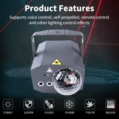 Mpow Laser Magic Ball Effect Light + Smoke Machine Set (Red, Green, and Blue), Voice-Controlled, Self-Propelled, and Remote Control—A Perfect Party Ambition