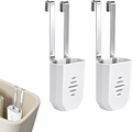 MPOW 2 Pack Hanging Toilet Solid Cleaner Dispenser, Stainless Steel ABS Toilet Tank Replacement Holder Bracket, Anti-Clog Residue Collection Easy Install Bathroom Toilet Cleaning Tablet Support Rack