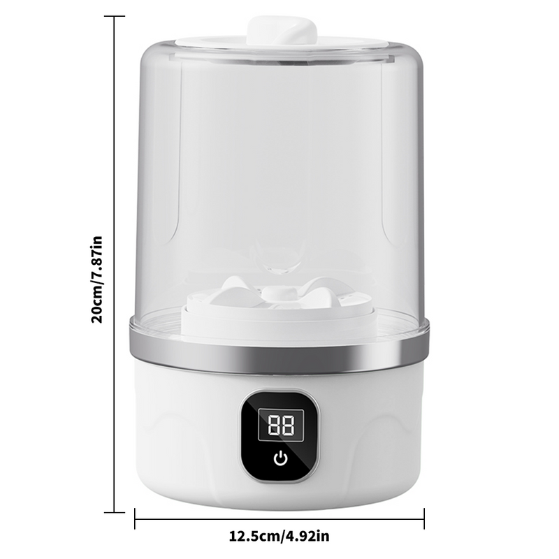 Mpow Mini Wireless Washing Machine with 3000mAh Rechargeable Battery and 15W Power for Efficient Cleaning, Portable, and Space-Saving Design for Underwear and Baby Clothes