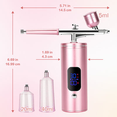 Mpow Rechargeable Portable Airbrush Kit - 3 Pressure Settings, 950mAh Battery, 0.3mm Nozzle for Art & DIY Projects