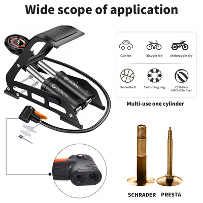 Mpow dual-barrel foot pump