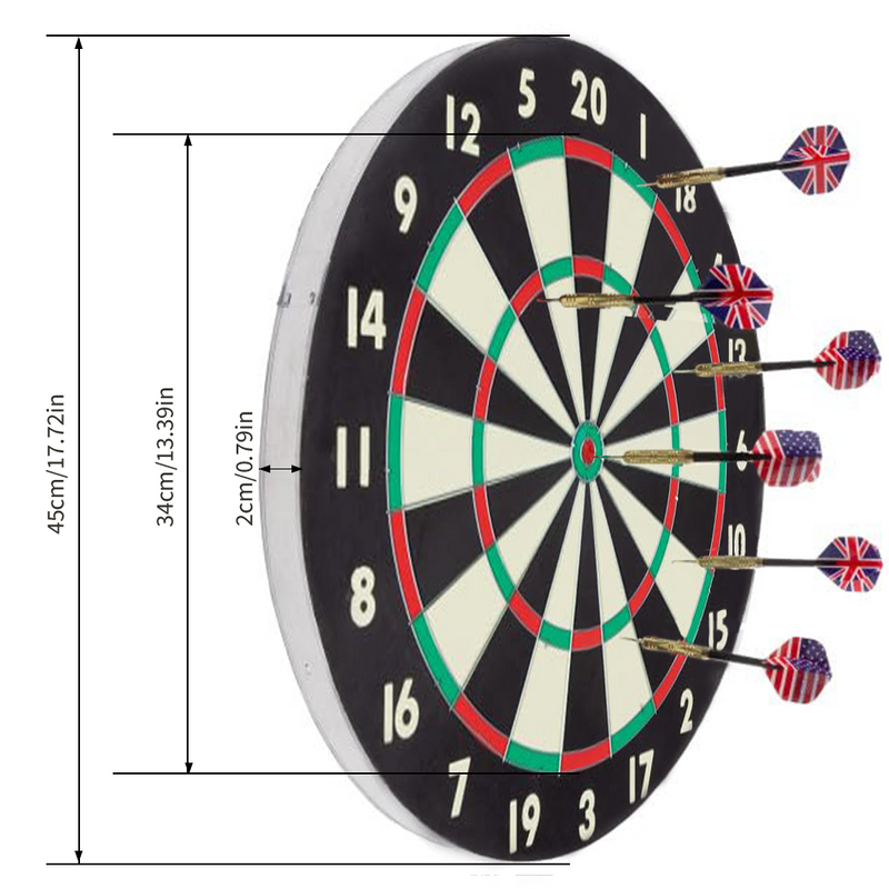 Mpow 18-inch Flocked Dartboard Set | Includes 6 16g Steel Needle Darts, Professional Tournament Standard