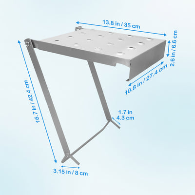 Mpow Telescoping Ladder Accessory - 35x26.5cm Iron Platform, 400LBS Capacity, Anti-Slip & Magnetic Tray