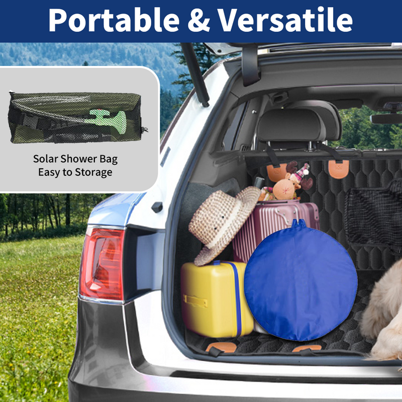 Mpow Pop - Up Camping Shower Tent with Solar Shower Bag - 6.2FT Height, Blocking, Portable Privacy Shelter