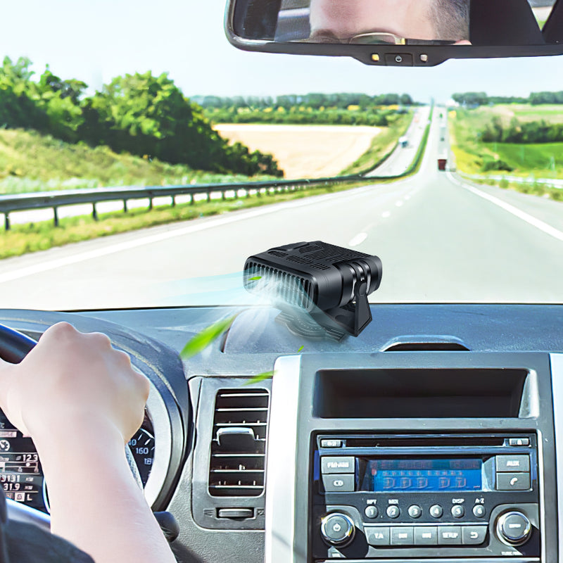 Mpow Universal 12V/24V Car Heater, Black ABS Material, USB Charging, 3M Adhesive Fast Heats Up