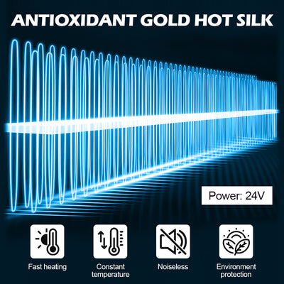 Mpow Universal 12V/24V Car Heater, Black ABS Material, USB Charging, 3M Adhesive Fast Heats Up