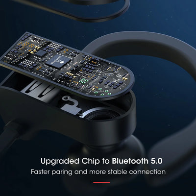 Mpow Flame Bluetooth Headphones, Running Headphones, 16 Hours Playtime Bluetooth 5.0 Wireless Earbuds HD Bass Stereo Sound IPX7 Waterproof Earphones for Workout Running Sports Noise Cancelling Mic