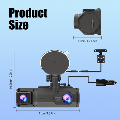 Mpow 2-inch IPS screen triple-lens WIFI HD driving recorder