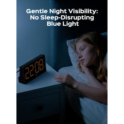 Mpow Alarm Clock for Heavy Sleepers, Digital Alarm Clock for Bedroom, Adjustable Brightness, Customizable Alarms, Automatically Dim at Night, Progressive Volume,DST, Alarm Clock for Kids Adults