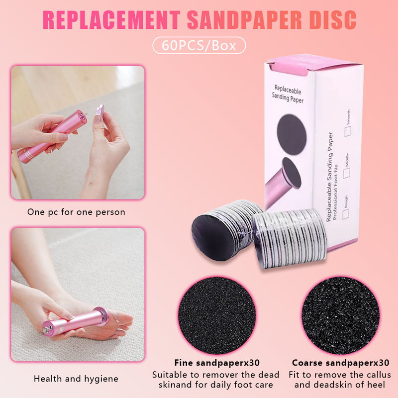 Mpow Pink USB-Powered 12V Foot Resurfacing Tool for Efficient Foot Resurfacing and Easily Removes Dead Skin and Calluses