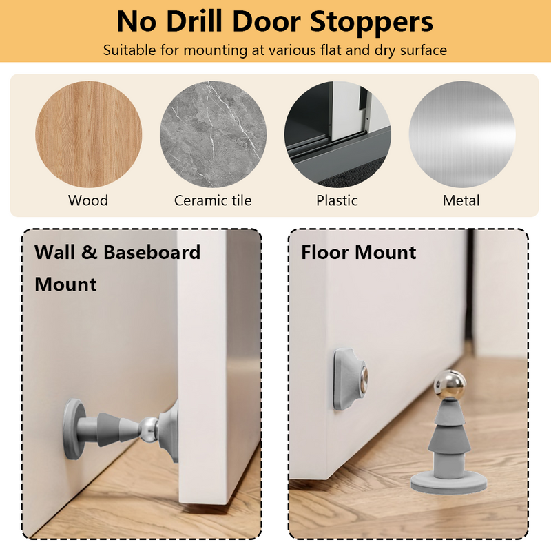 Mpow All-Silicone Magnetic Door Stopper