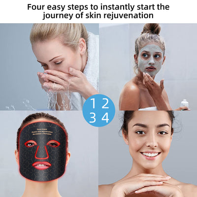 Mpow 4-Color Light Therapy Silicone Mask with Neck Care | 480 Chips Face & Neck Beauty Device