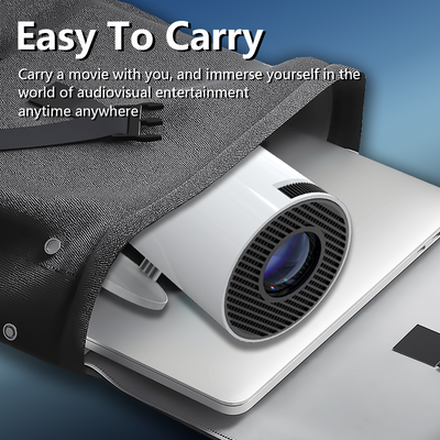 Mpow Projector with 4K decoding, Full HD, WiFi 6, Bluetooth 5.2, Android 11, 180° rotation, and 360° surround sound