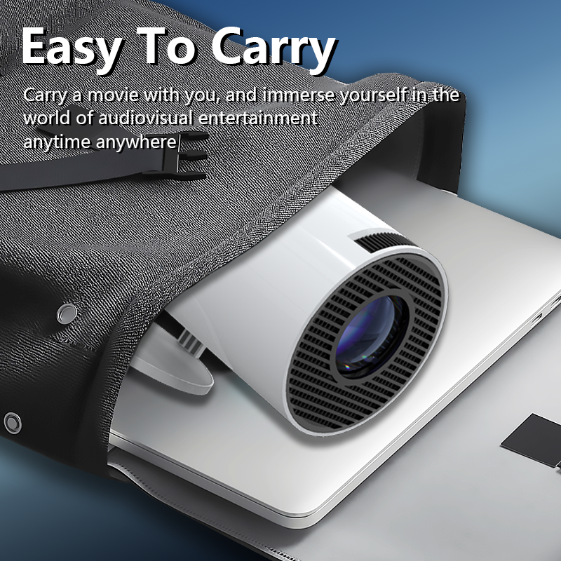 Mpow Projector with 4K decoding, Full HD, WiFi 6, Bluetooth 5.2, Android 11, 180° rotation, and 360° surround sound