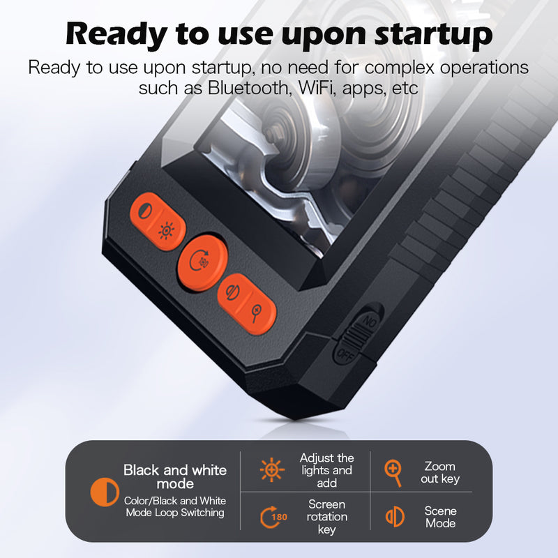 Mpow 4.3-inch IPS screen, 2-megapixel camera, 180° rotating screen, 2600mAh battery, HD viewing device