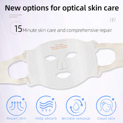 Mpow 4-Color Light Therapy Silicone Mask | 480 Chips Face & Neck Beauty