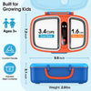 MPOW Cordless Electric Lunch Box, Heated Lunch Box for Kids, Battery Powered with Automatic Scheduled Heating - 2 Compartments & 2 Temperature Zones(Sky Blue)