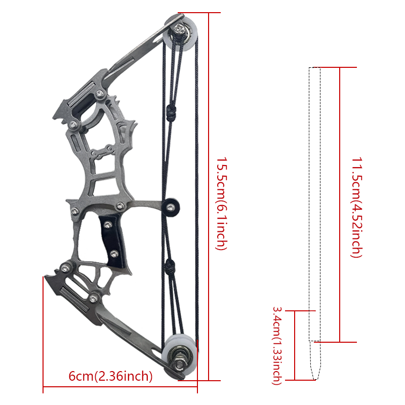 Mpow Small Compound Bow with 12 Arrows, Stainless Steel, Portable, Mini, Interactive, Stress-Relief, Shooting Competition Craft