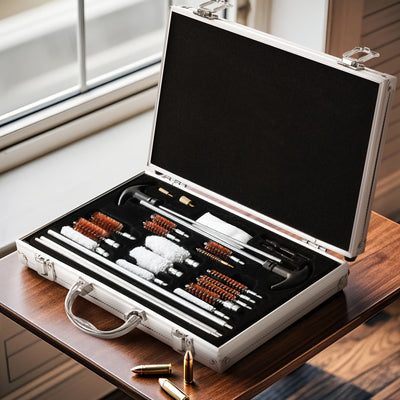 Mpow Barrel Cleaning Kit  - Aluminum Rods & Case, Complete Brass/Brush Set for All Calibers
