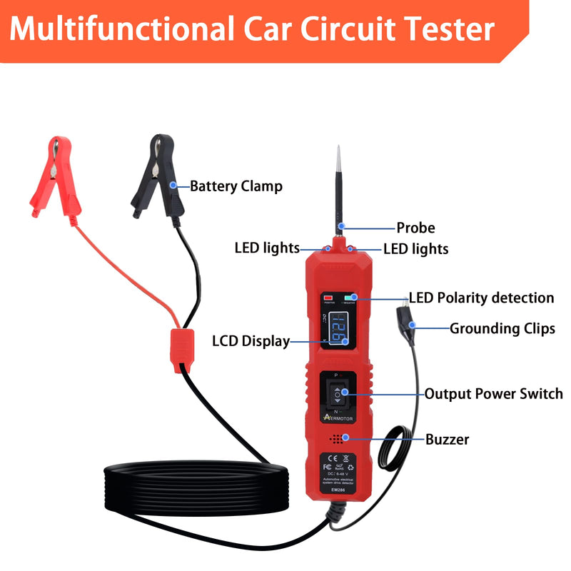 Mpow Automotive Circuit Tester Set - Comprehensive Electrical Diagnostic Tool for Cars