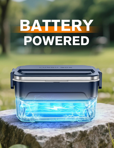 XL 6.3-Cup Cordless Electric Lunch Box for Adults, Heated Lunch Box for Men with Scheduled Heating, Portable Car Food Warmer with Utensils, Two-Tier Bag, Removable Divider